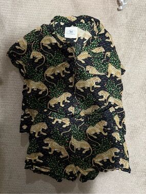 Printfresh Short Pajama Set in Bagheera